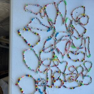 Lot Of 30 Beaded Cell Phone Wristlet Multicolored Many Designs